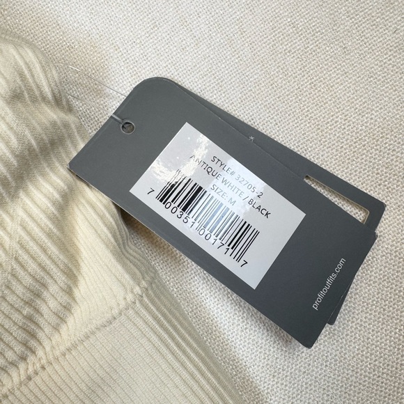 Pro-Fit Sports Bra Set Womens Size M 2-Pack Antique White & Black Seamless - Picture 4 of 6